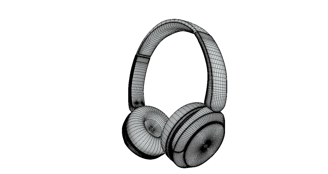 Bluetooth Headphone Sony WH CH52 White 3D model_8