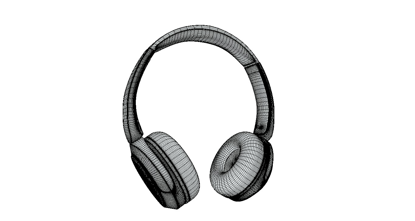 Bluetooth Headphone Sony WH CH52 White 3D model_10