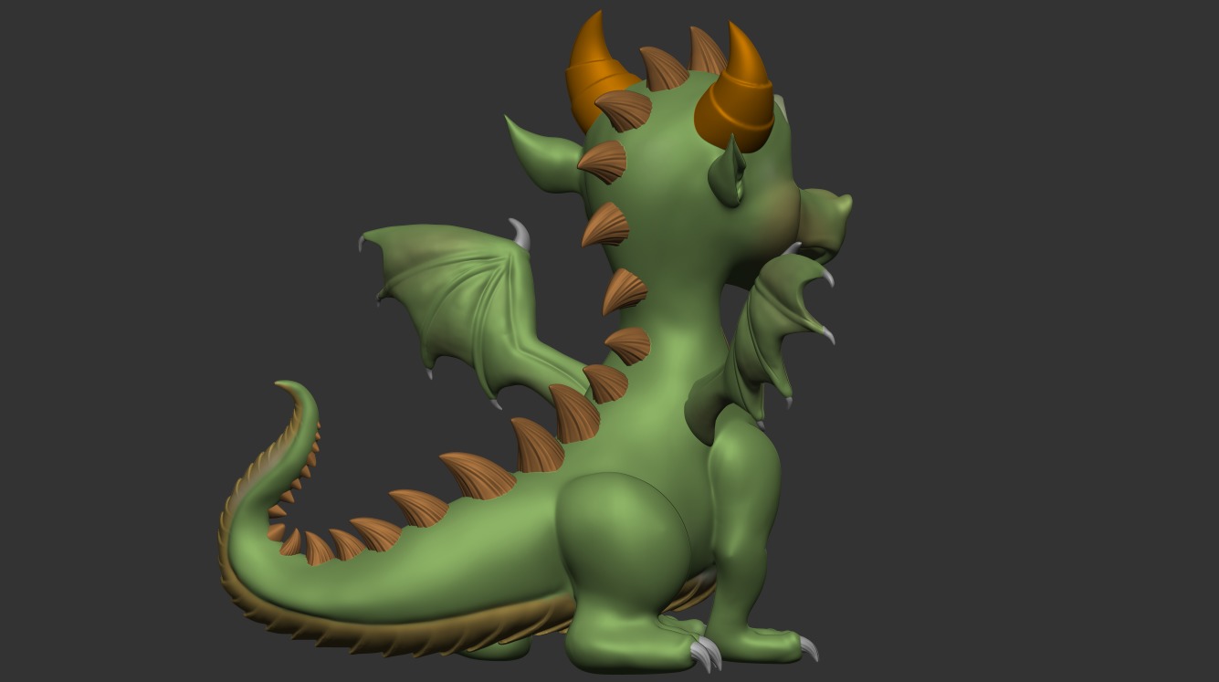 Printable Dragon 3D Model  3D print model_4