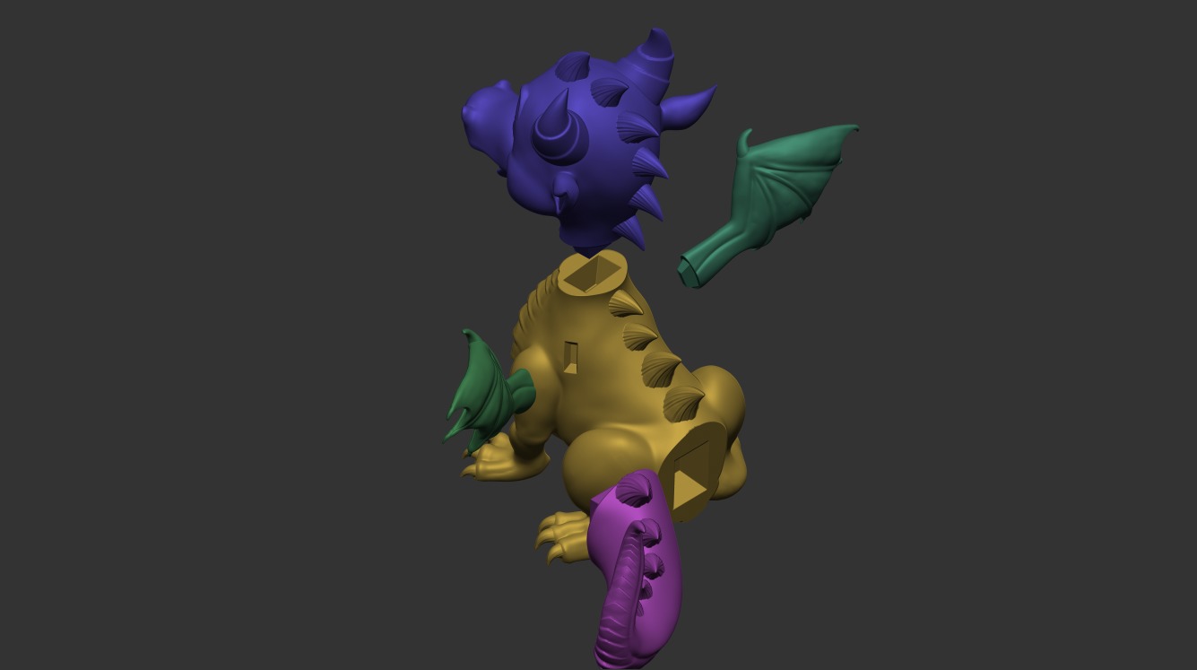 Printable Dragon 3D Model  3D print model_5