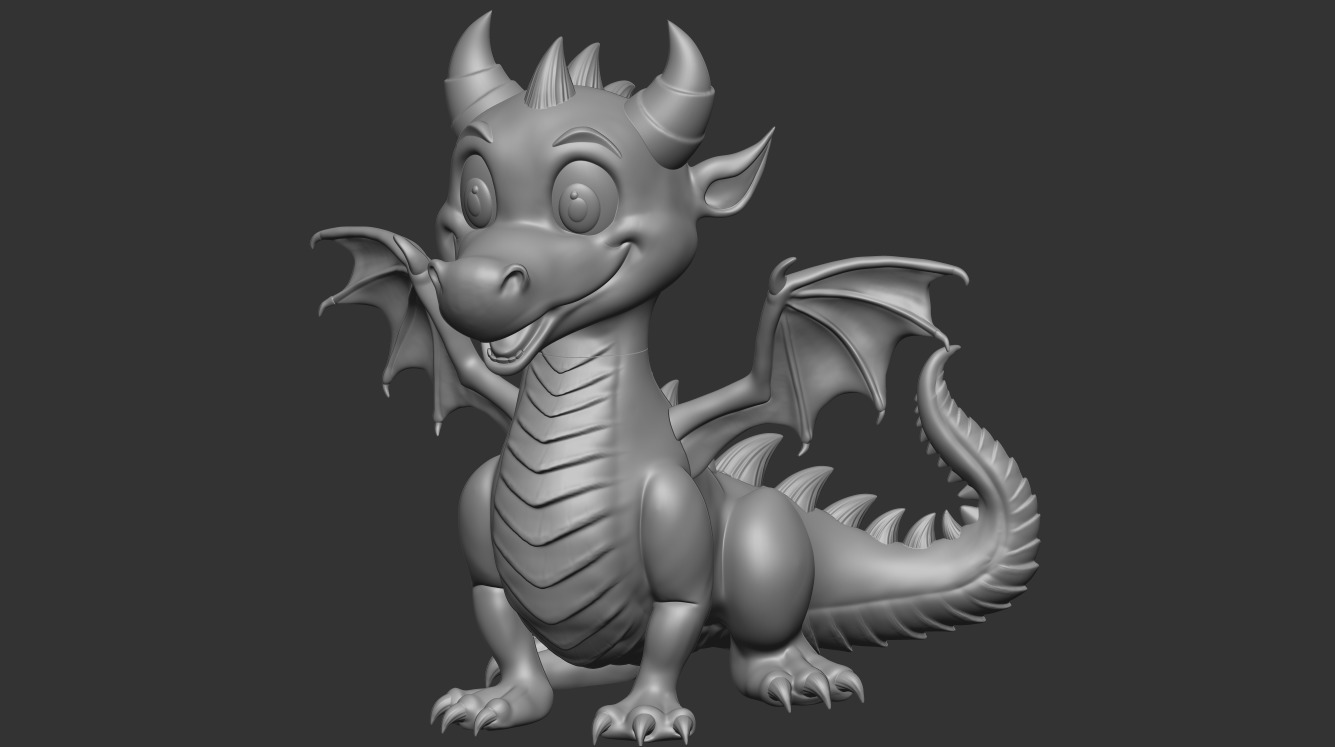 Printable Dragon 3D Model  3D print model_6