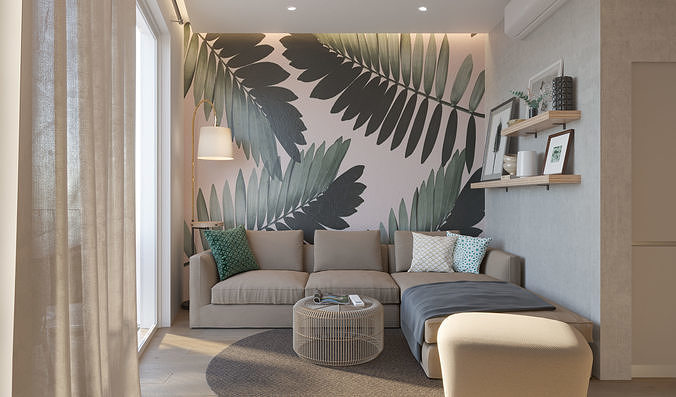 modern Small Apartment design 3D model