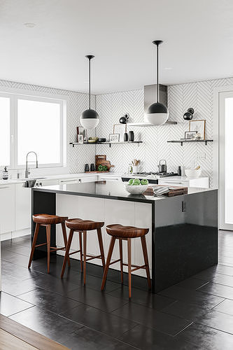 modern kitchen design 3D model