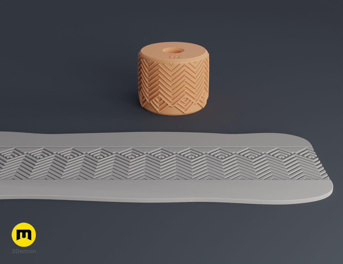 Texture Rollers Aztec middle 3D print model_25