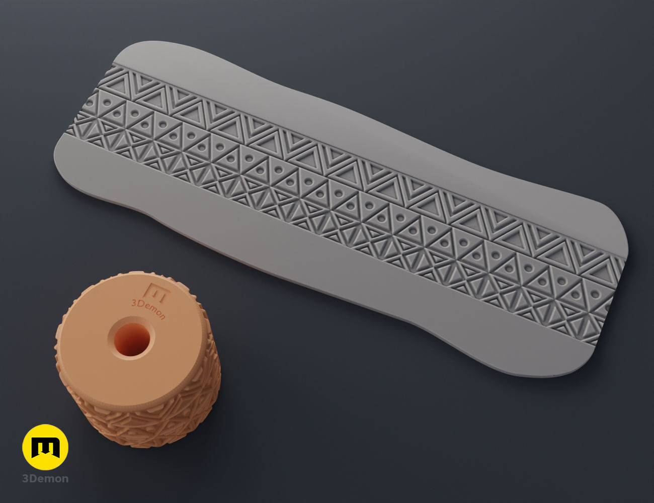 Texture Rollers Aztec middle 3D print model_23
