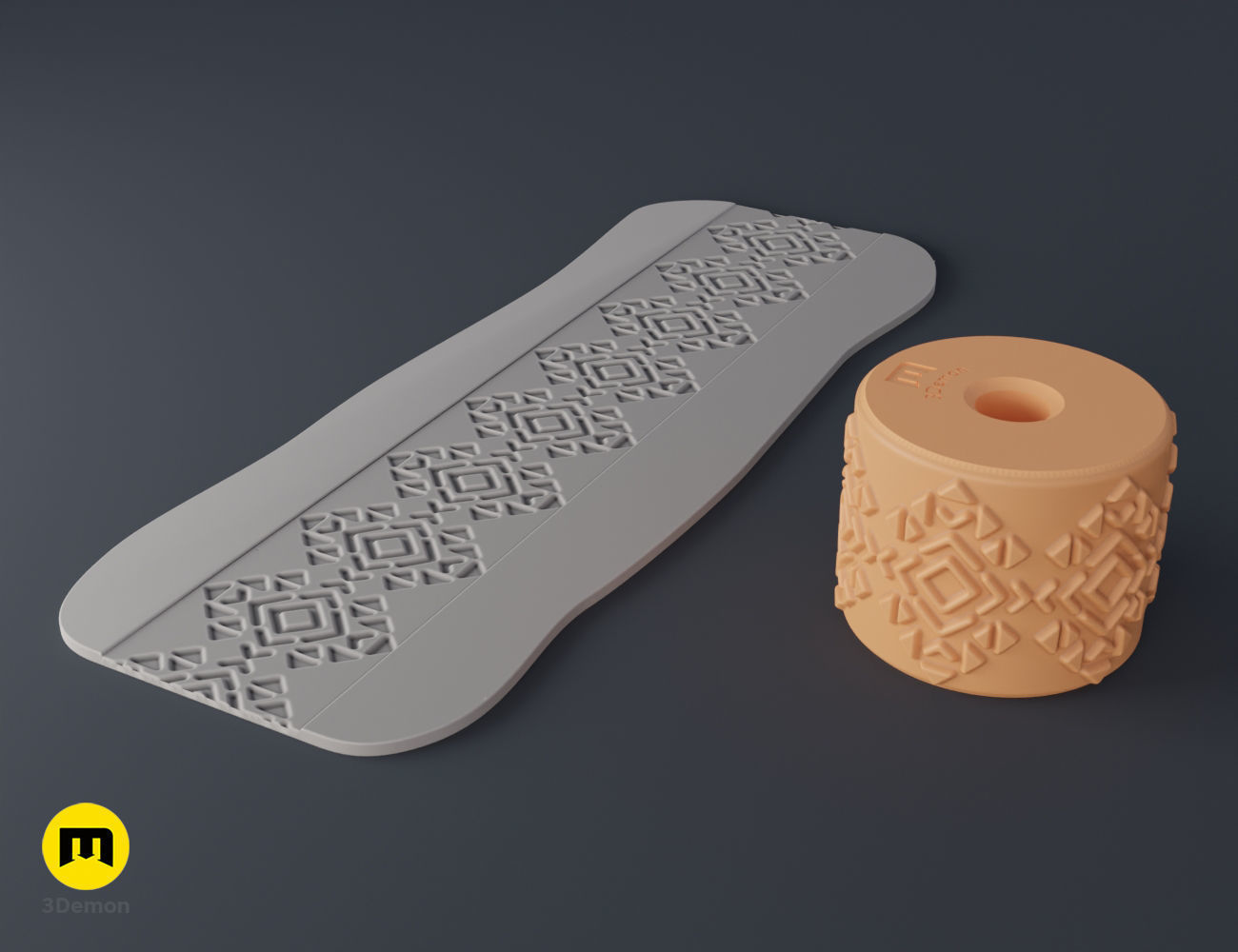 Texture Rollers Aztec middle 3D print model_12