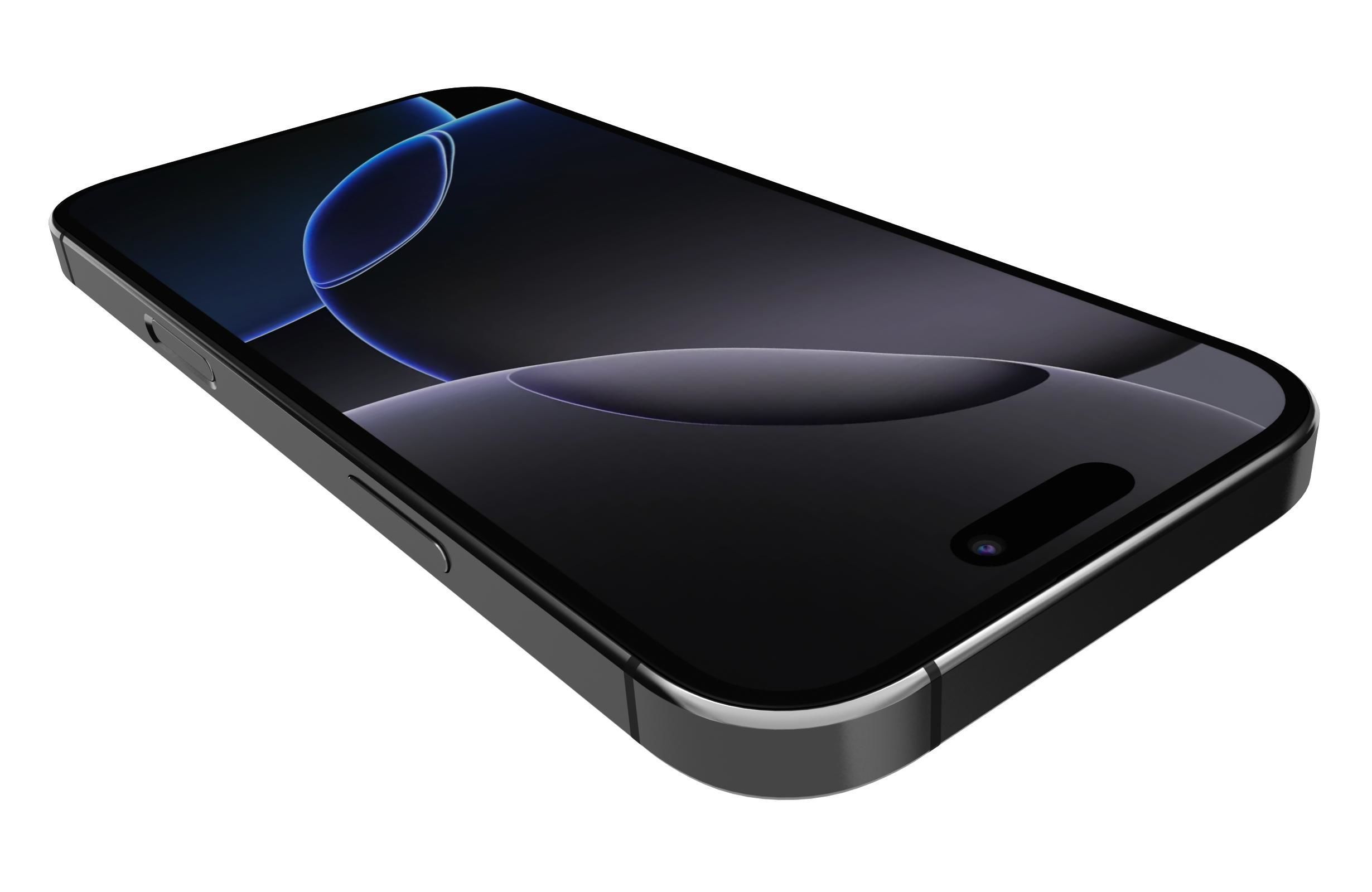 Apple iPhone 16 Pro Black Titanium 3D model_12