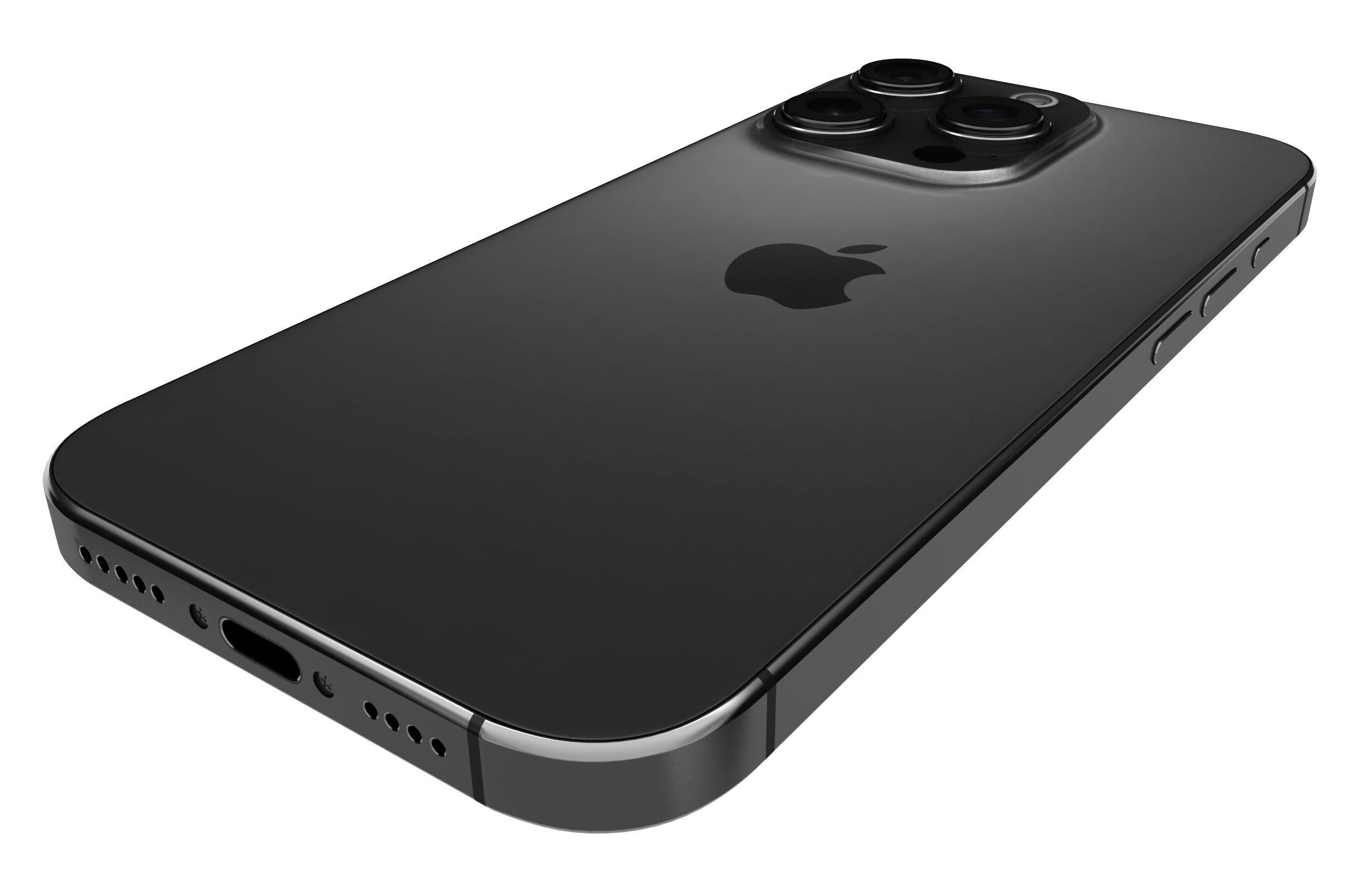 Apple iPhone 16 Pro Black Titanium 3D model_13