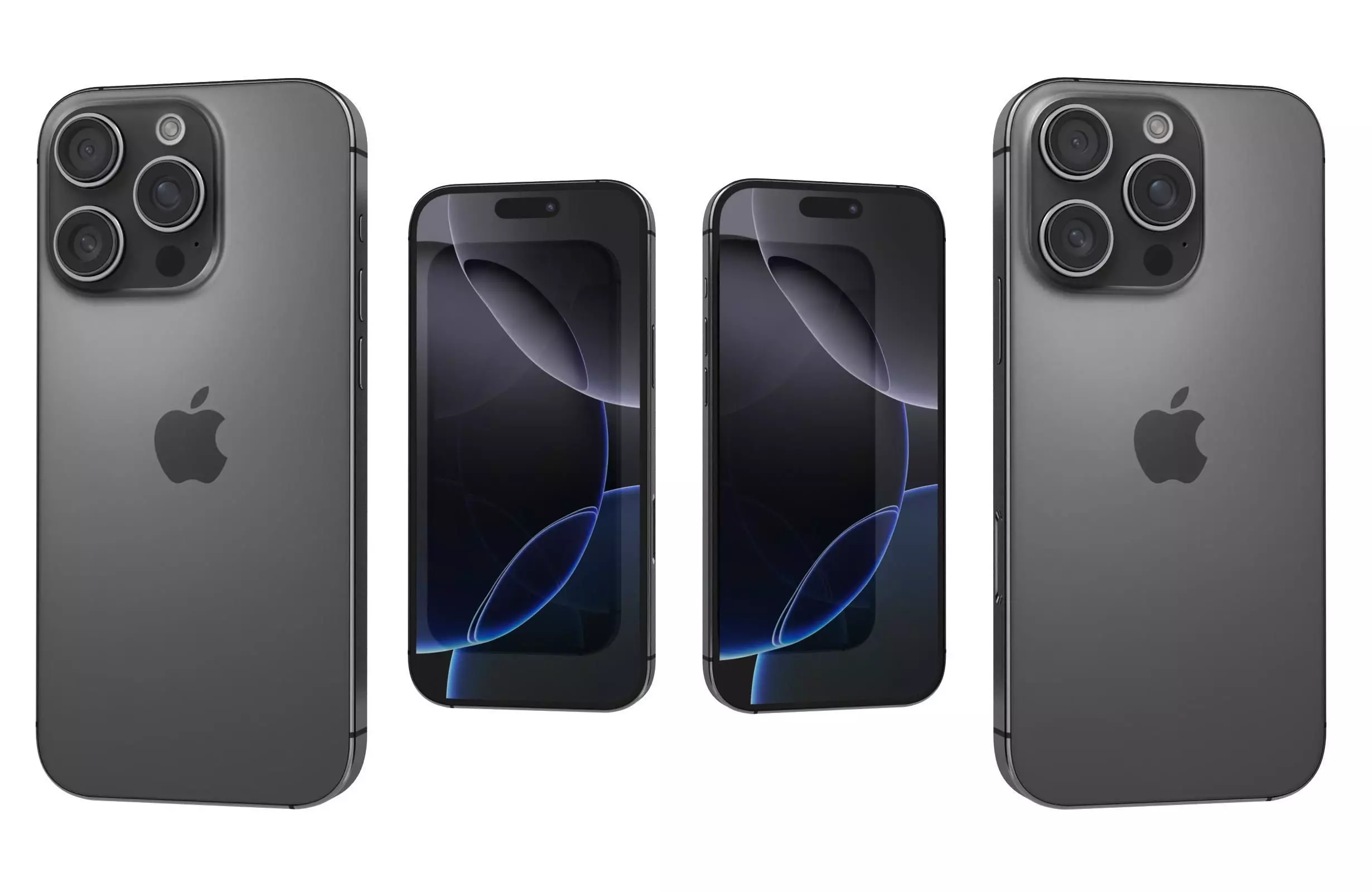 Apple iPhone 16 Pro Black Titanium 3D model_0