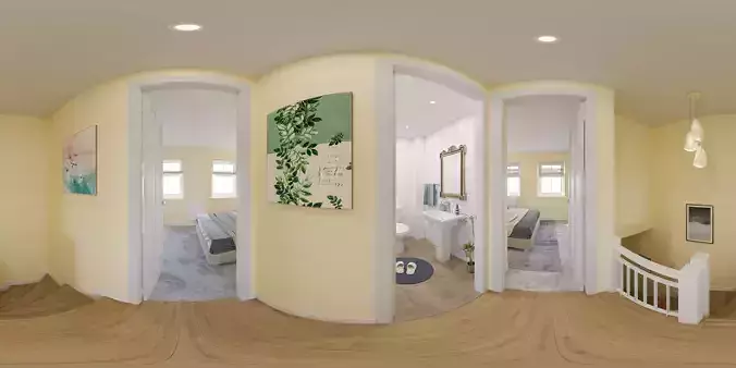Small house bedroom and hallway design