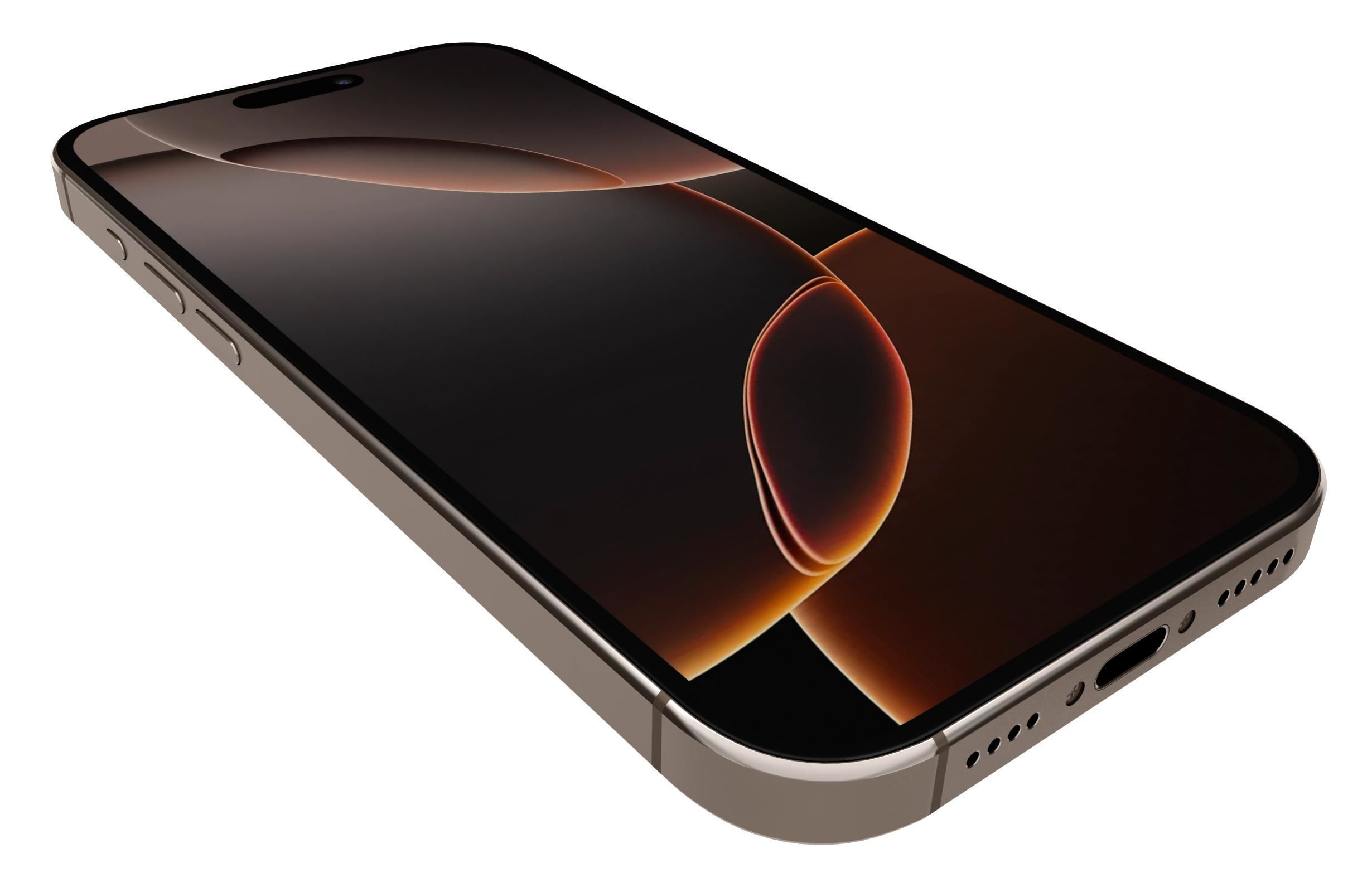 Apple iPhone 16 Pro Desert Titanium 3D model_11