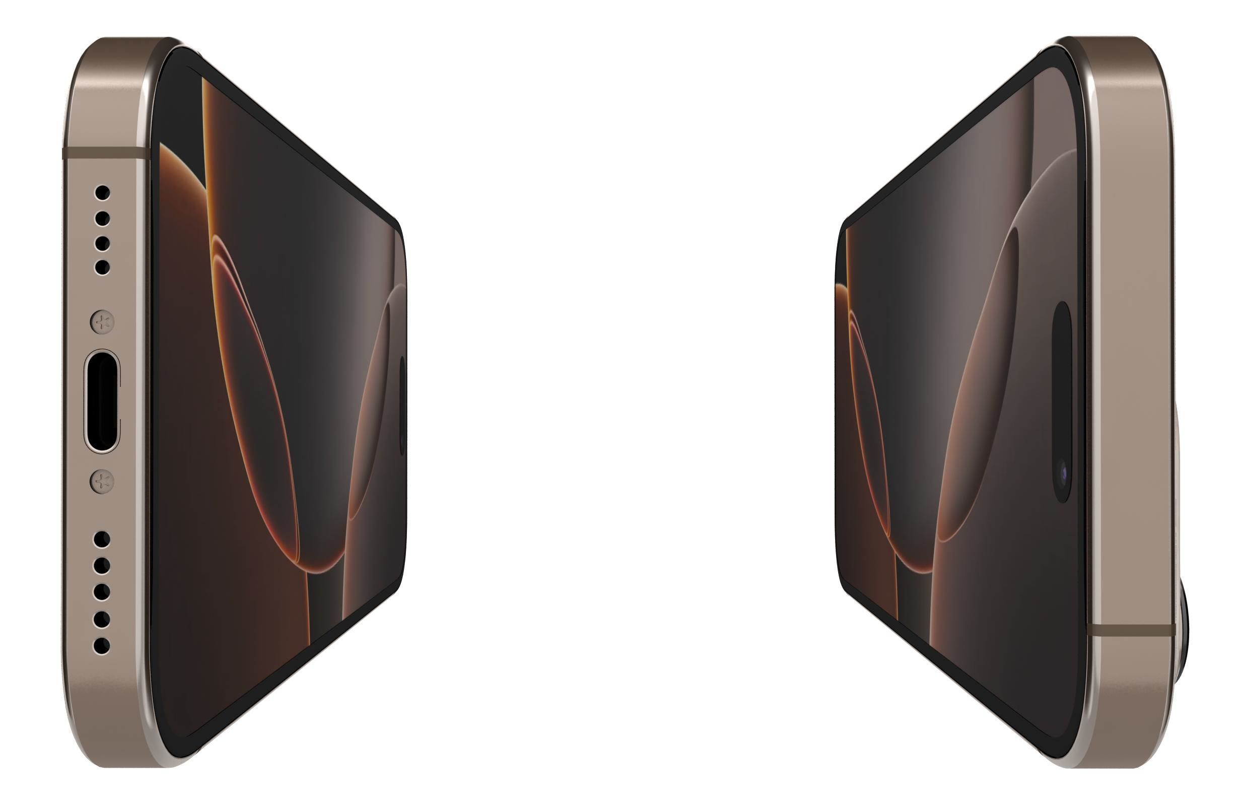 Apple iPhone 16 Pro Desert Titanium 3D model_7