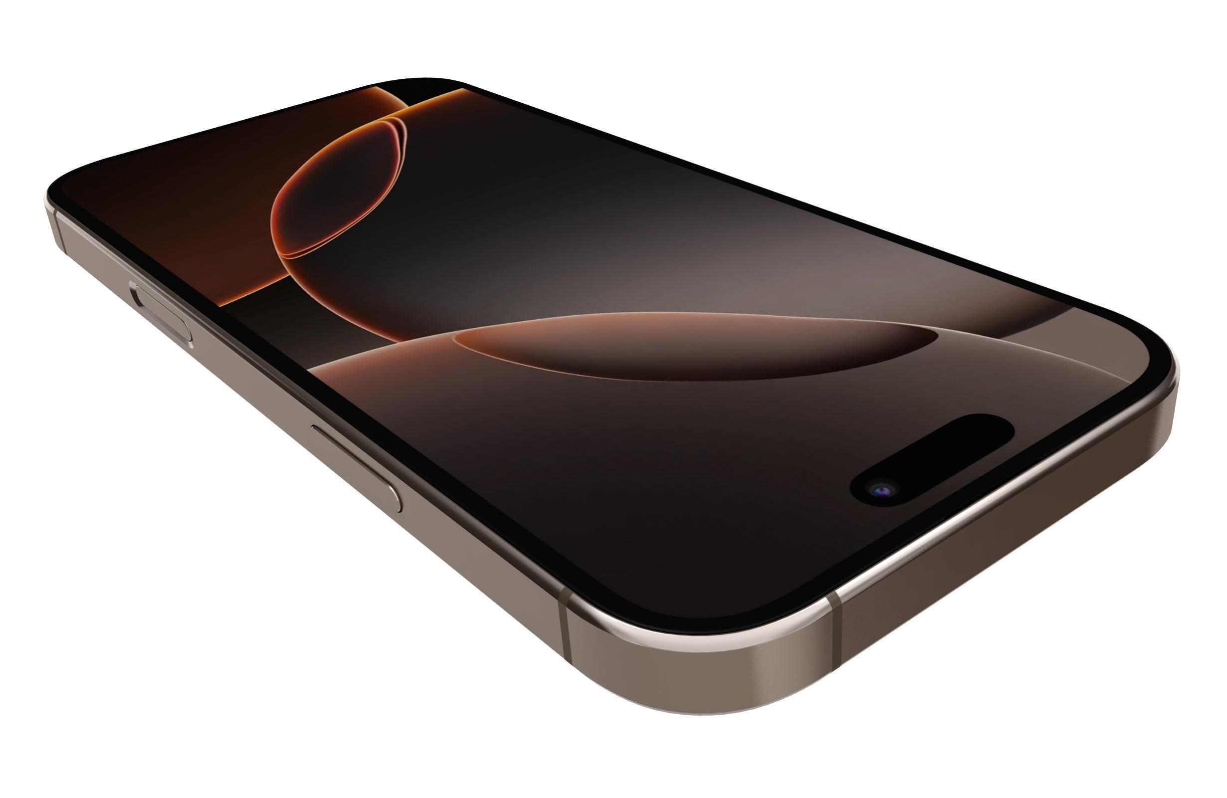 Apple iPhone 16 Pro Desert Titanium 3D model_12