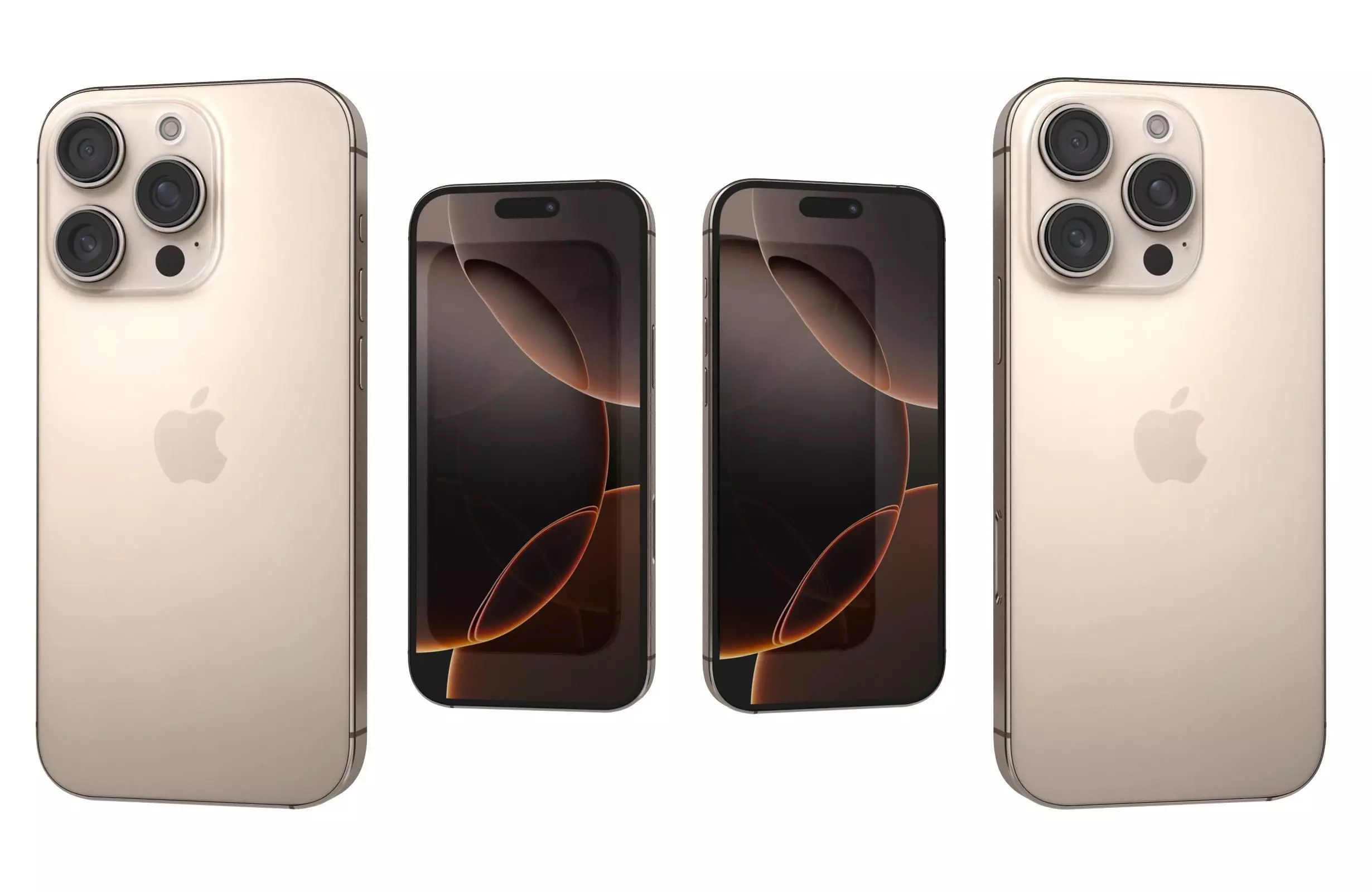 Apple iPhone 16 Pro Desert Titanium 3D model_0