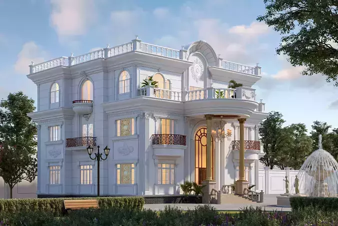 Exterior classical luxury home design