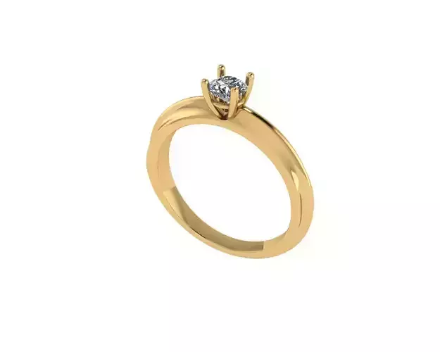 Women diamond engagement ring 3d render