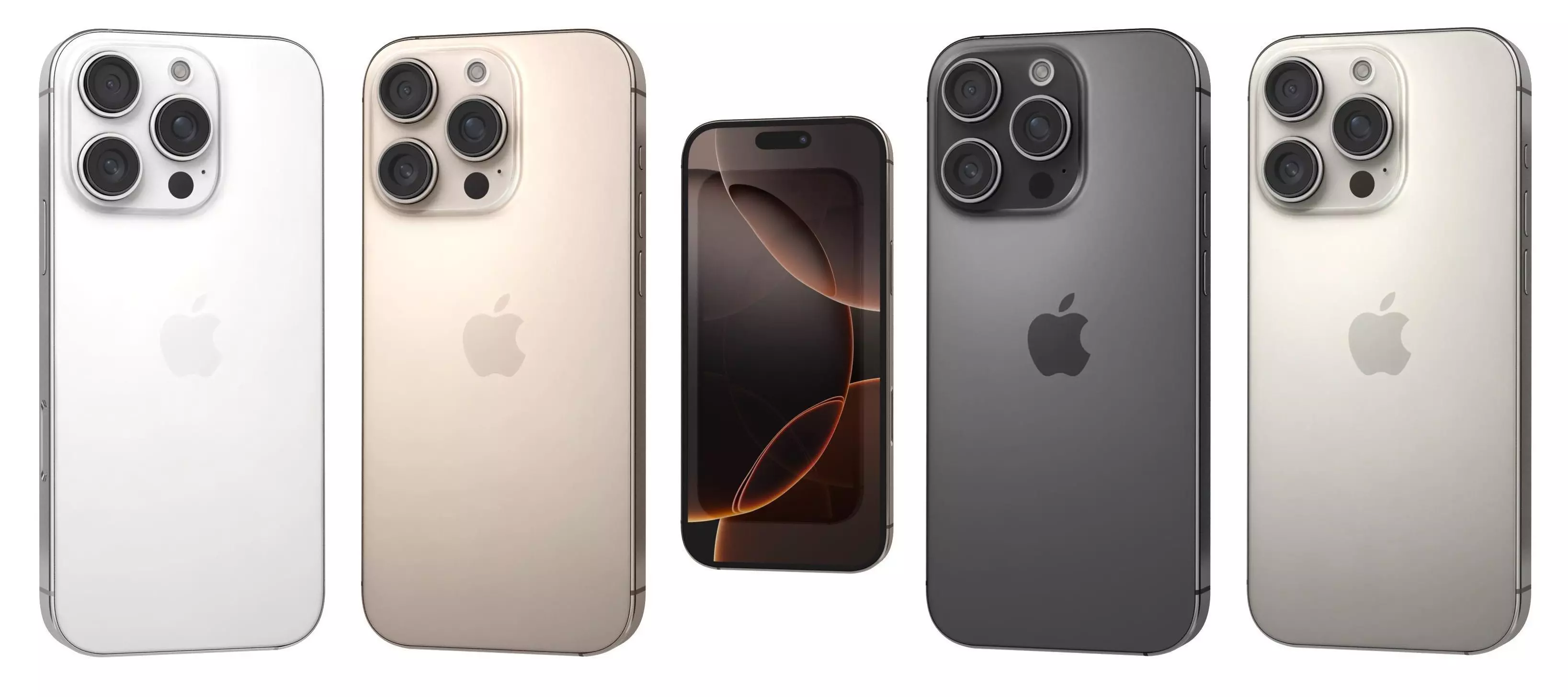 Apple iPhone 16 Pro All Colors 3D model_0