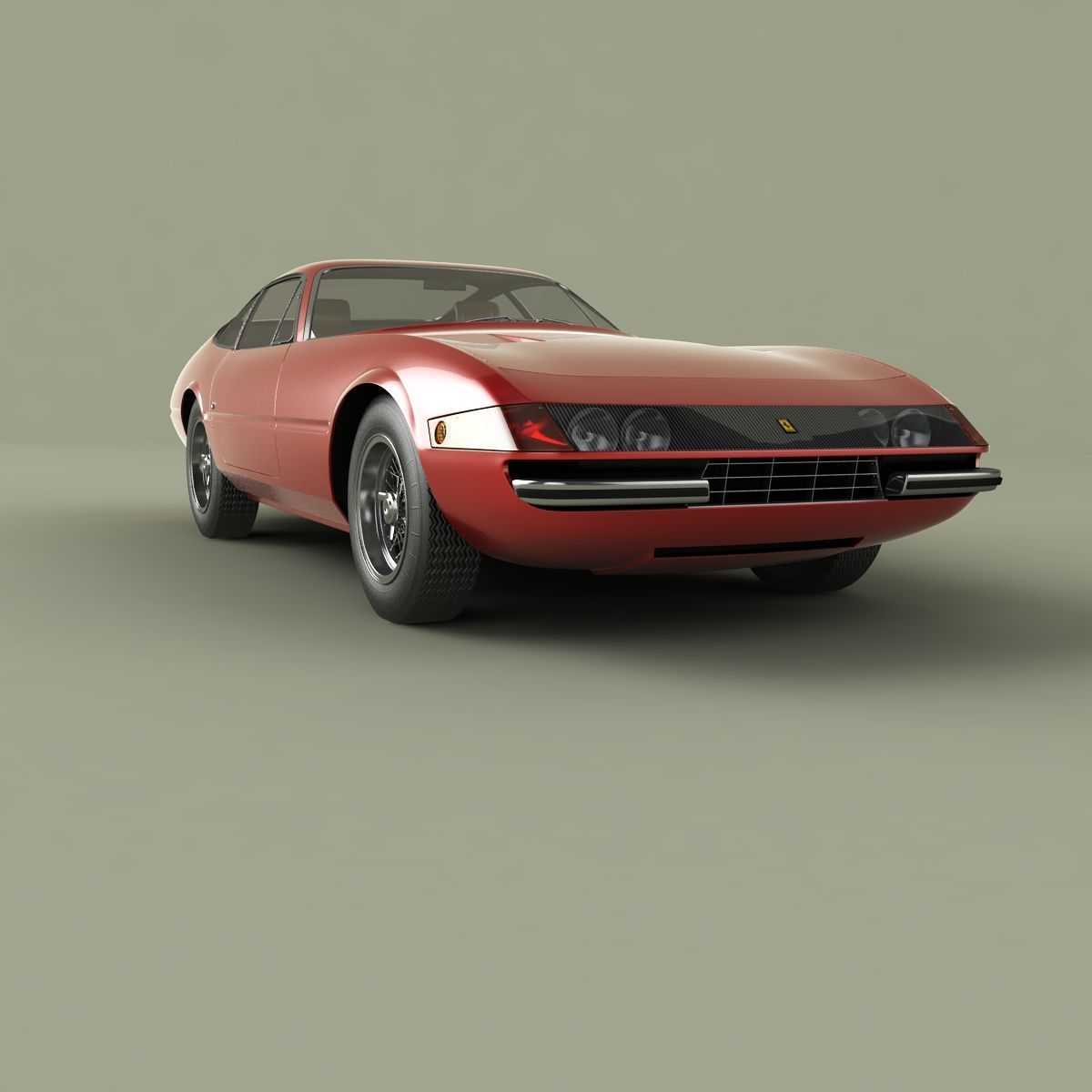 Ferrari 365 GTB-4 Daytona Plexiglass 3D model_9