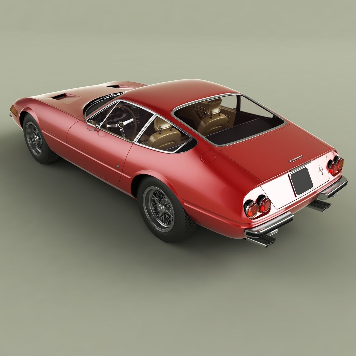 Ferrari 365 GTB-4 Daytona Plexiglass 3D model_7