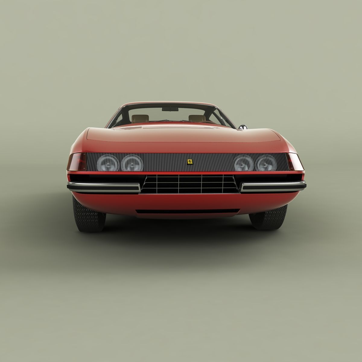 Ferrari 365 GTB-4 Daytona Plexiglass 3D model_4
