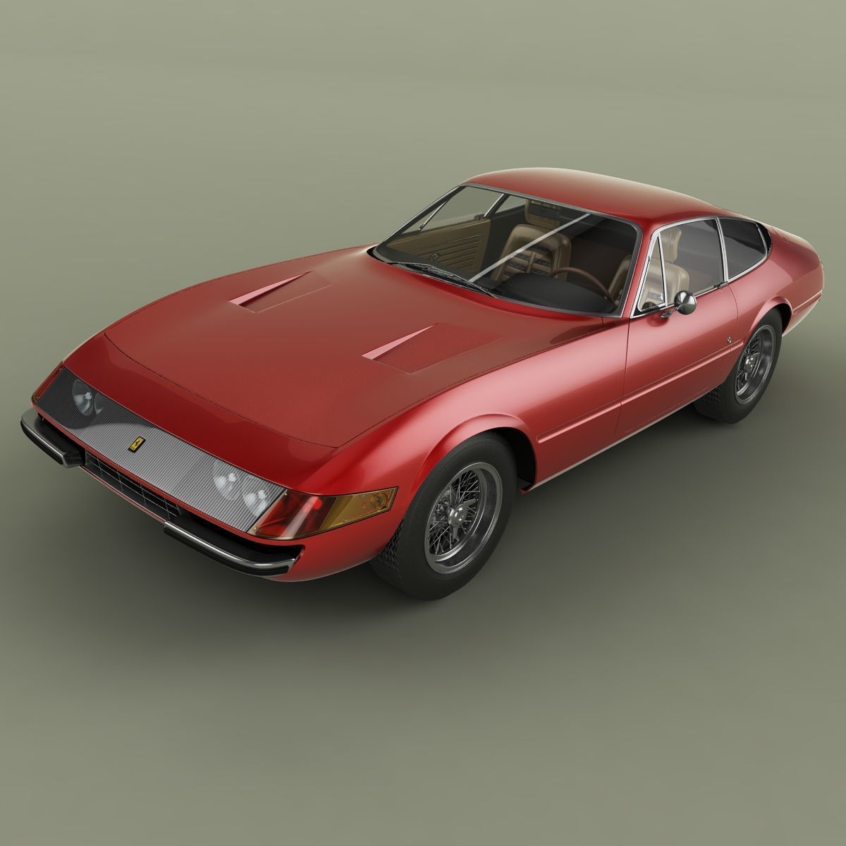 Ferrari 365 GTB-4 Daytona Plexiglass 3D model_5