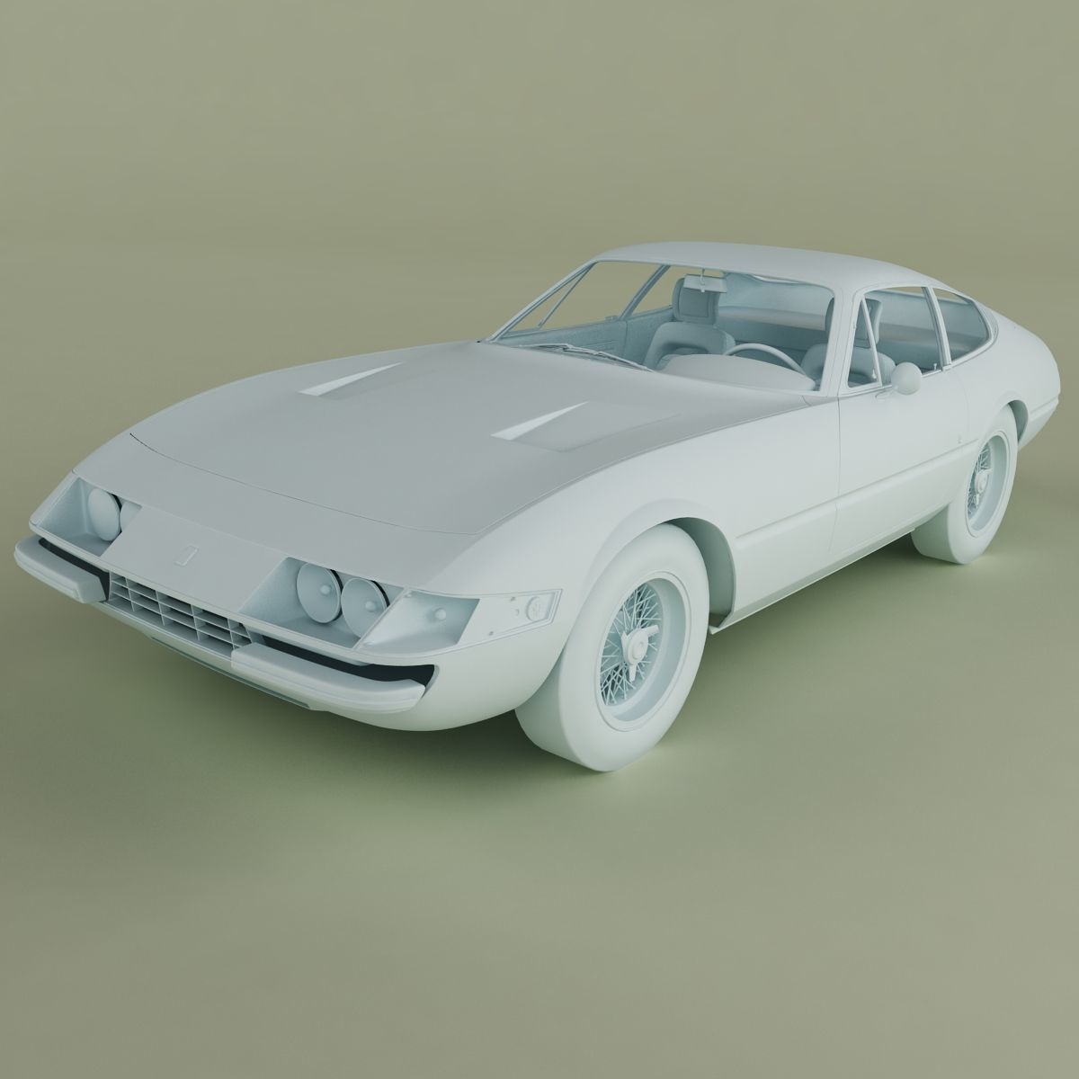 Ferrari 365 GTB-4 Daytona Plexiglass 3D model_10