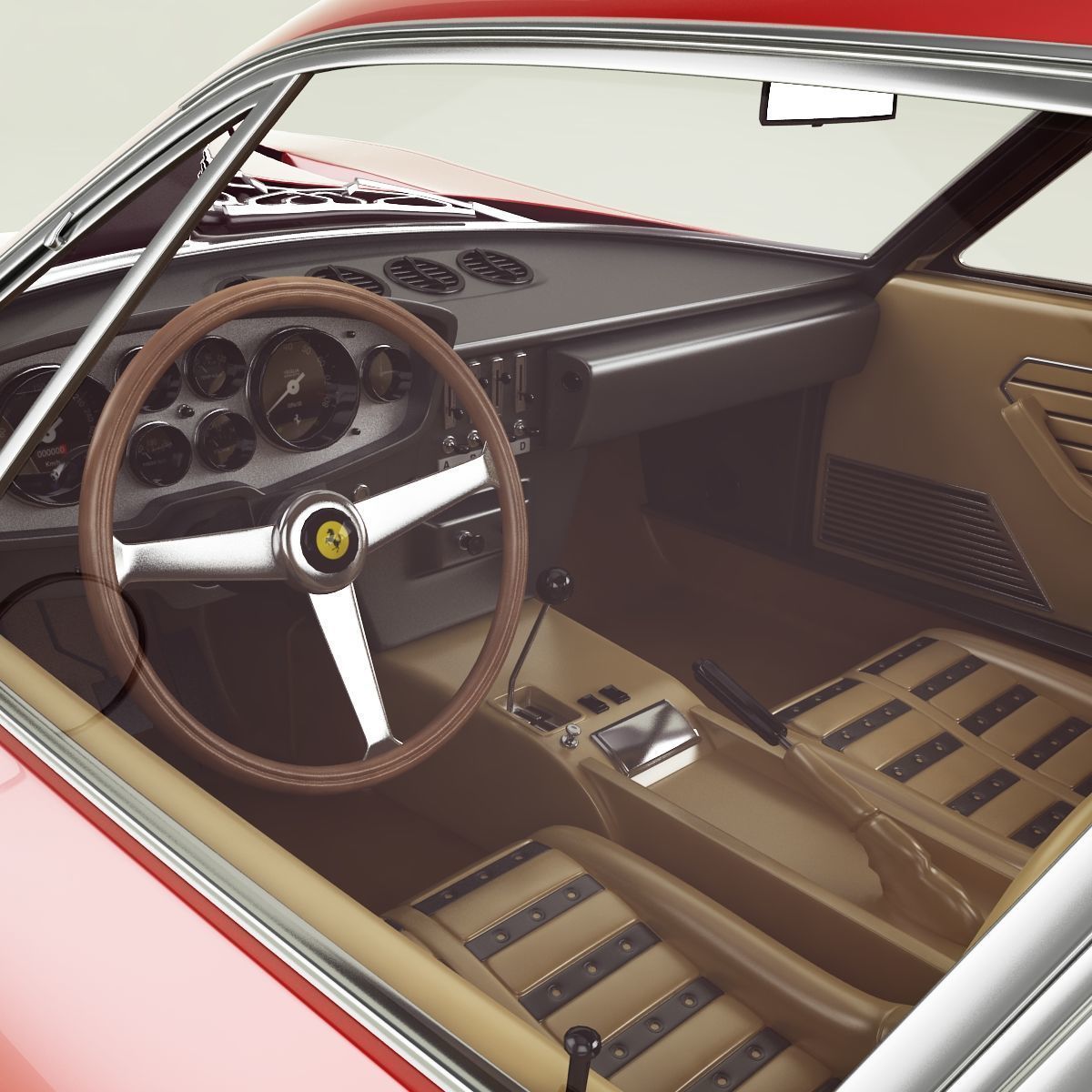 Ferrari 365 GTB-4 Daytona Plexiglass 3D model_8