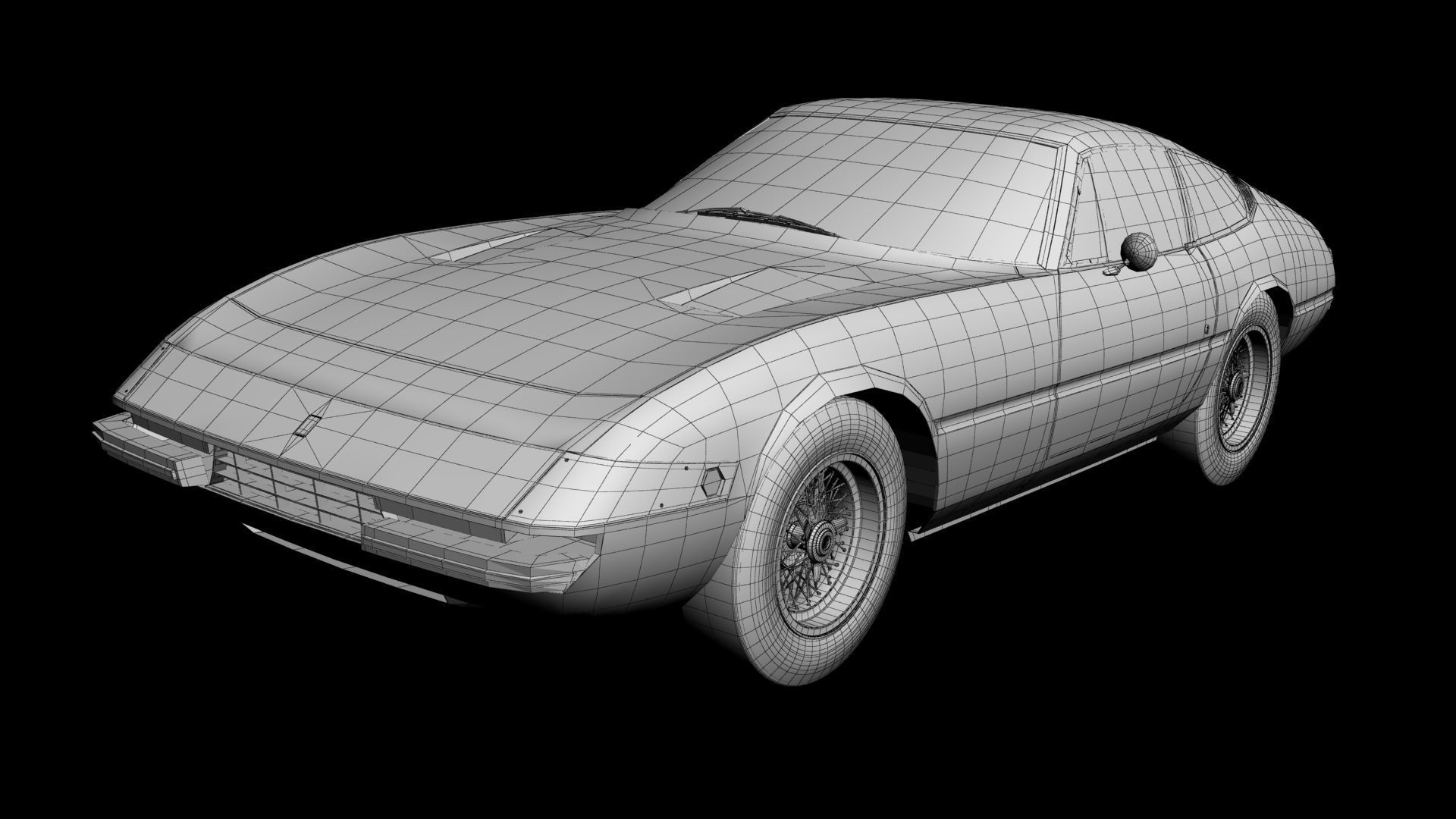 Ferrari 365 GTB-4 Daytona Plexiglass 3D model_13