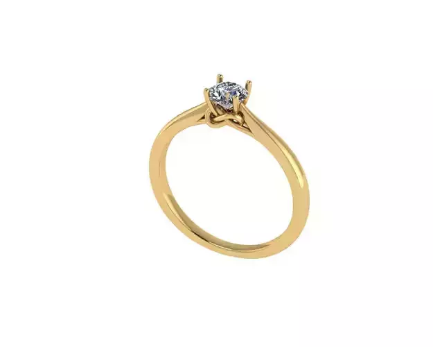 Women diamond engagement ring 3d render