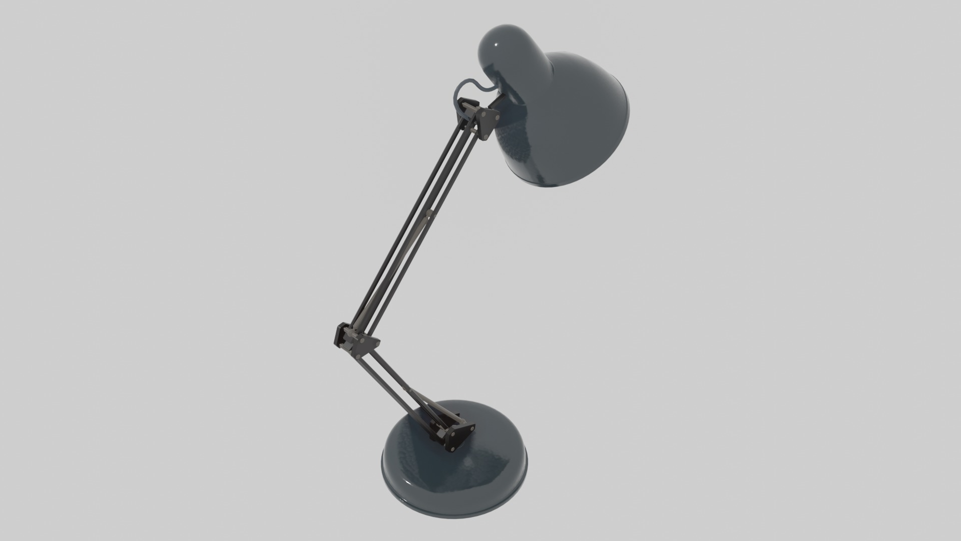 Adjustable goose neck architect table lamp 3D model_2