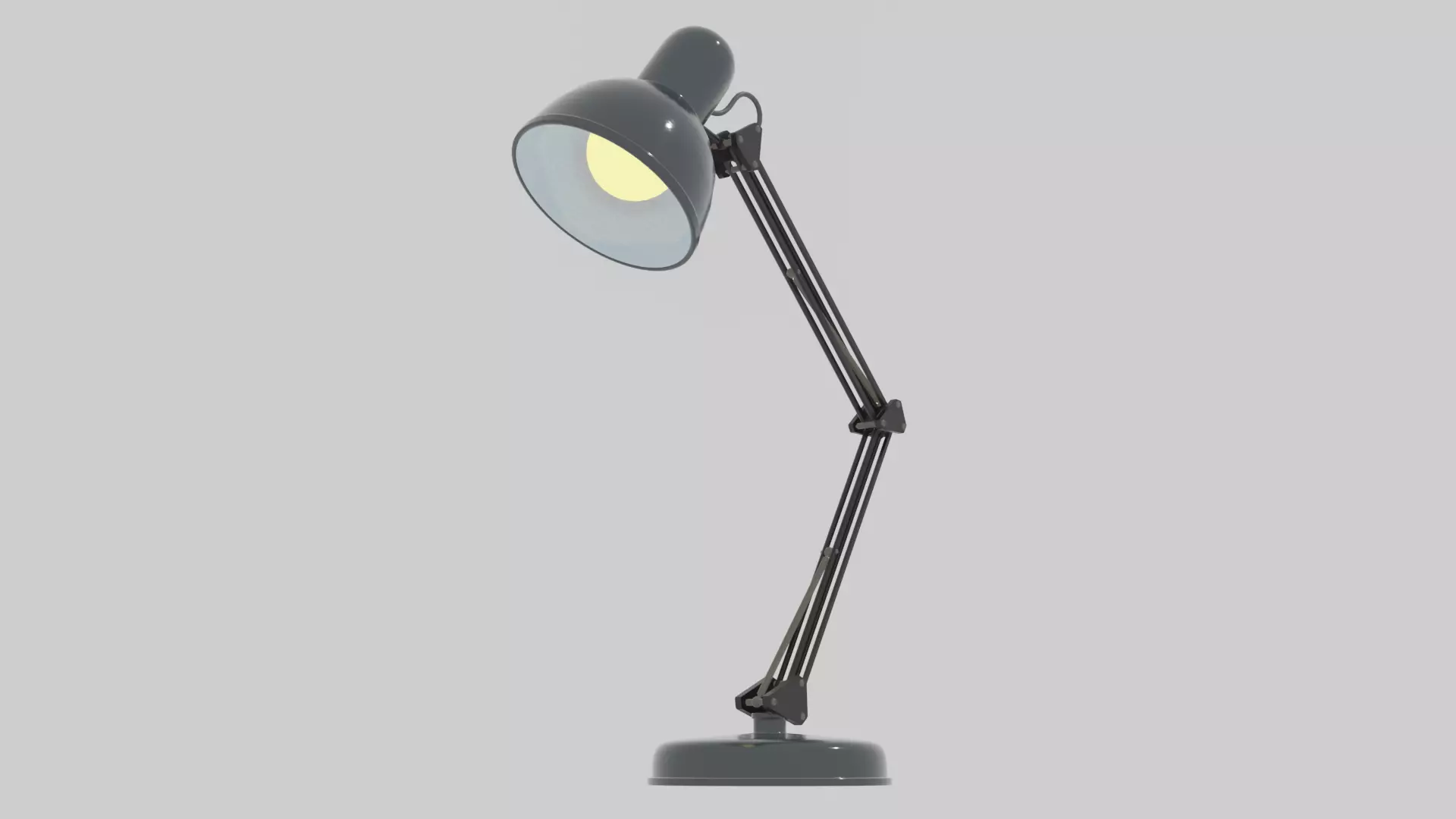 Adjustable goose neck architect table lamp 3D model_0