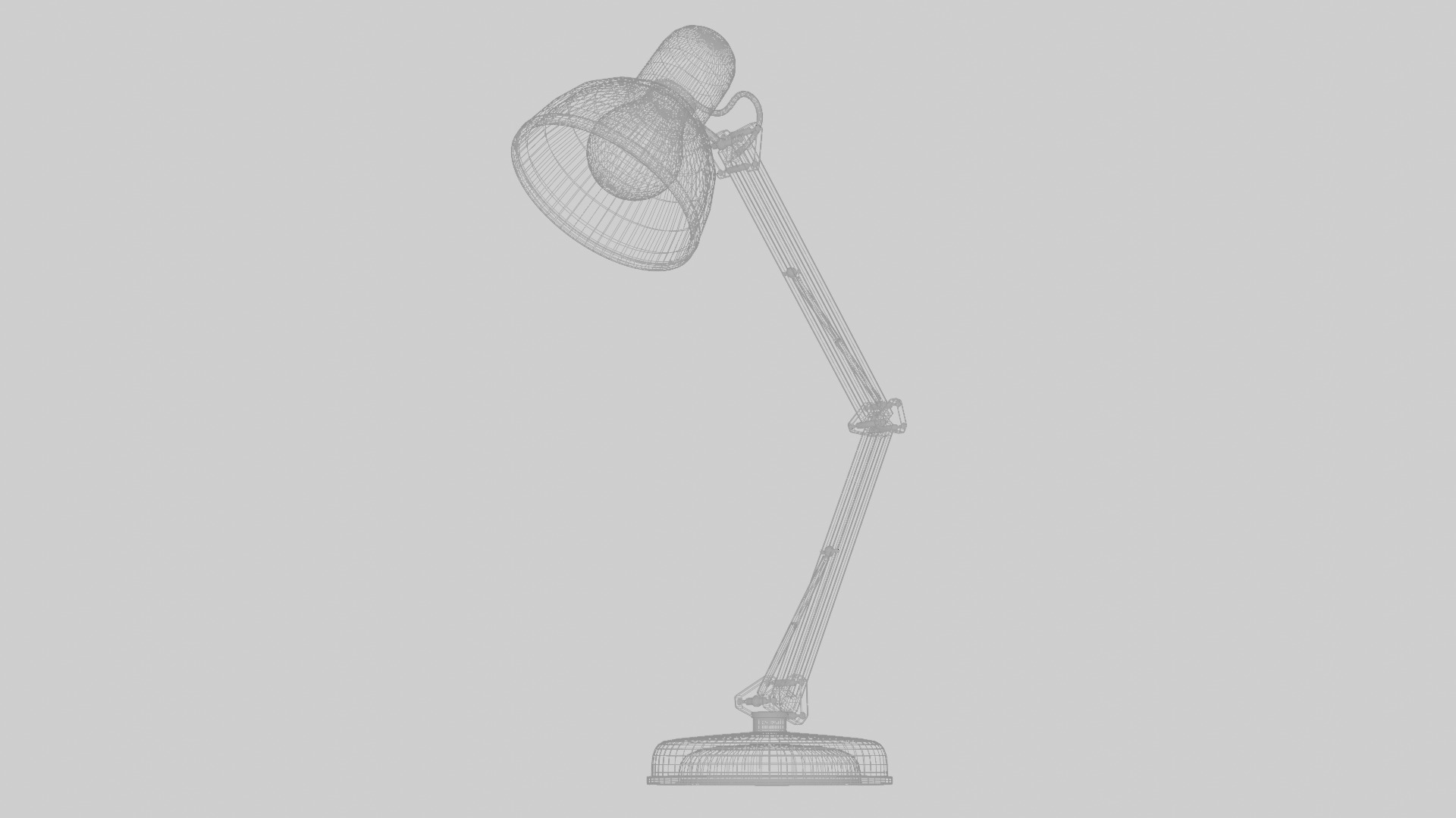Adjustable goose neck architect table lamp 3D model_1