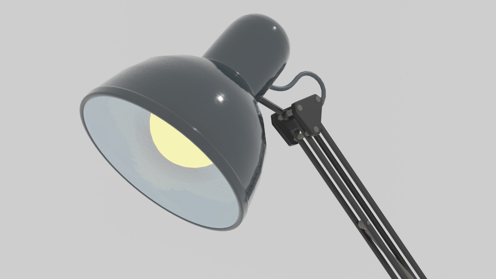 Adjustable goose neck architect table lamp 3D model_3