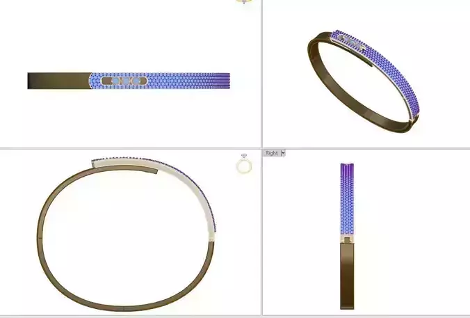 Messika Move Noa Bangle SM Pave