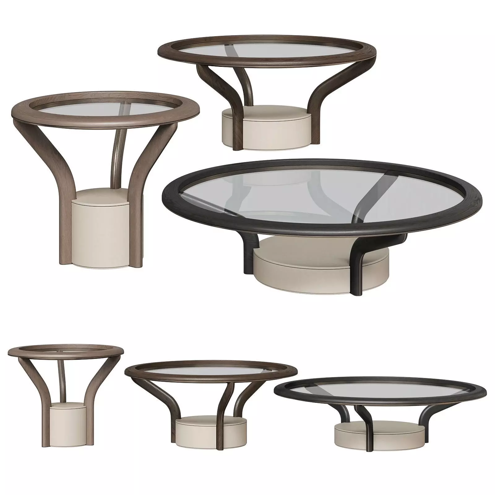 Giorgetti coffee tables Chanterelle 3D model