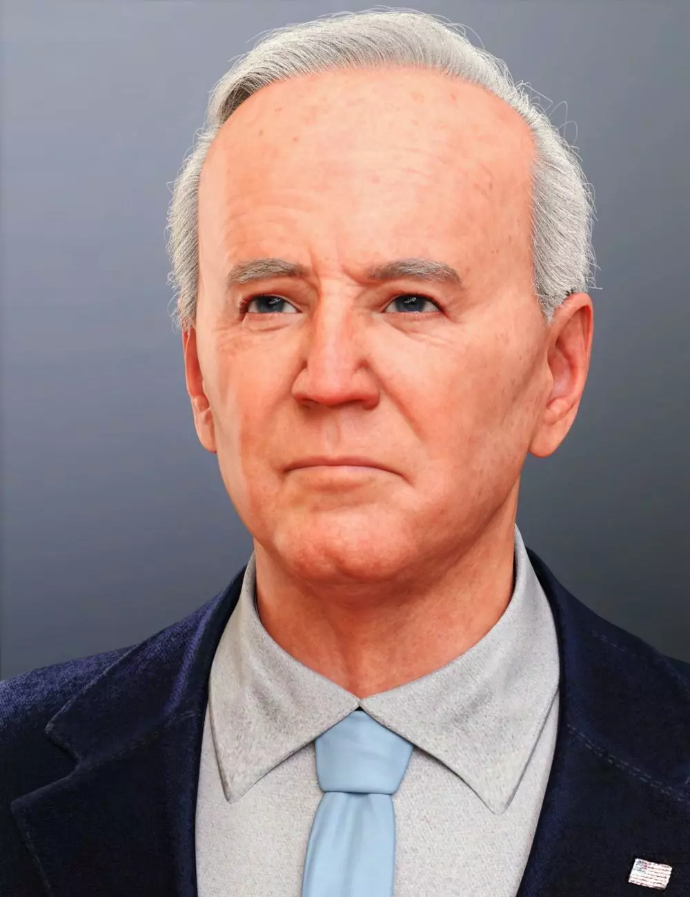 Joe Biden president Low-poly 3D model