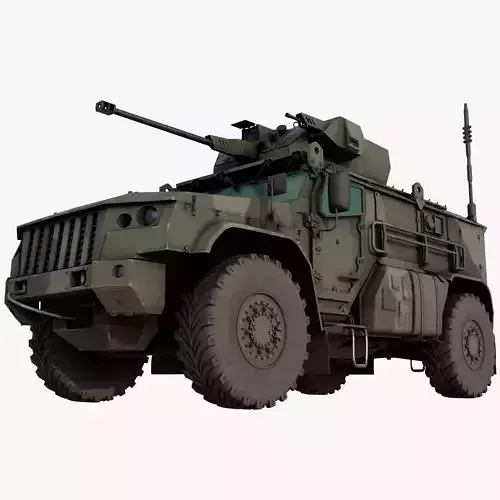 Typhoon VDV K-4836 Russian APC Full interior PBR Game Ready  Low-poly 3D model
