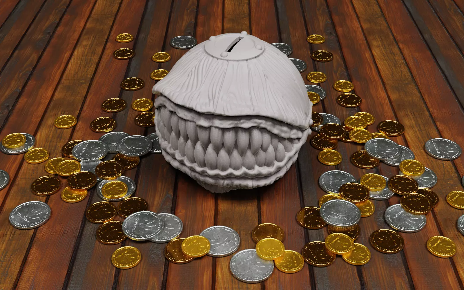 Mimic money box 3D print model
