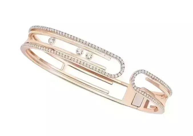 Messika Move Joaillerie pink gold bracelet 3D print model
