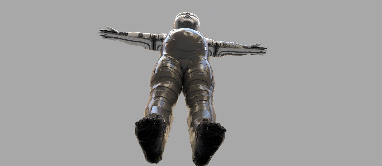 robot baby 3d model Low-poly 3D model_8