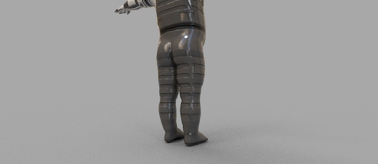 robot baby 3d model Low-poly 3D model_5