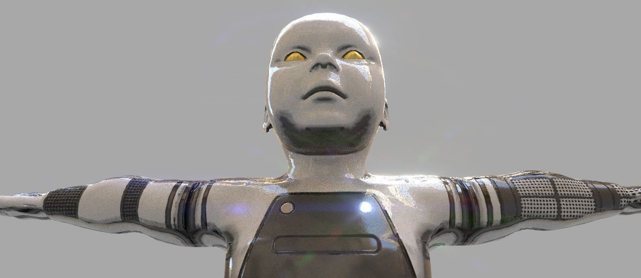 robot baby 3d model Low-poly 3D model_19