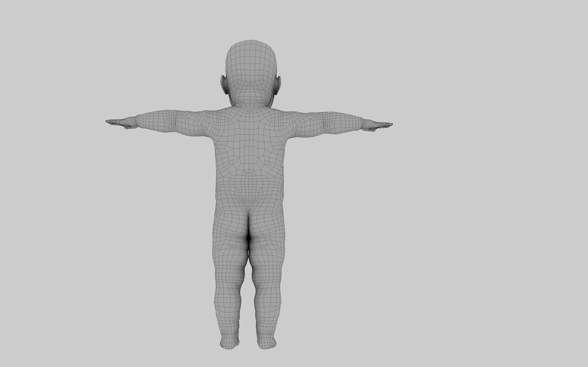 robot baby 3d model Low-poly 3D model_24