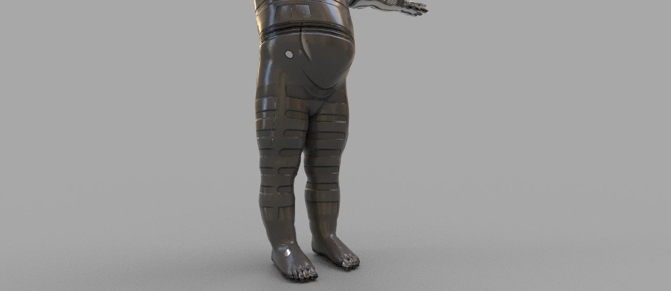 robot baby 3d model Low-poly 3D model_9