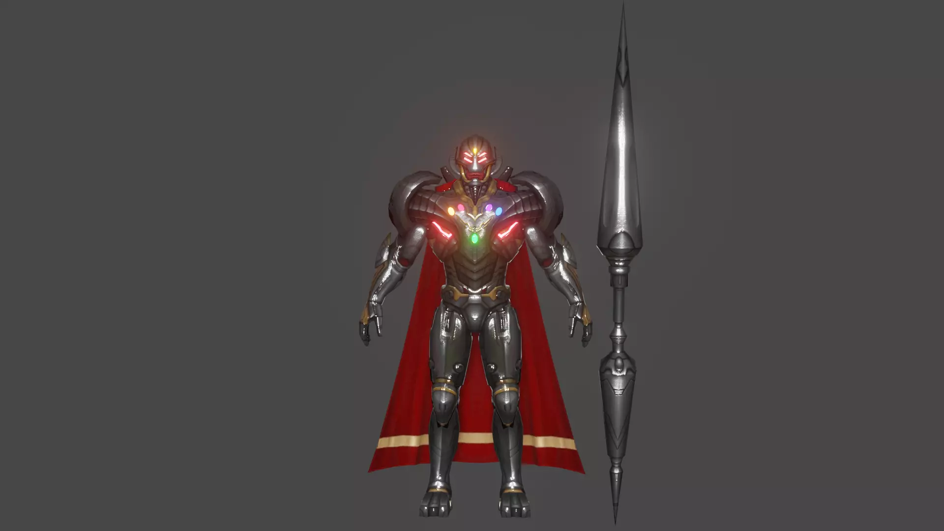 Ultron What If Low-poly 3D model_0