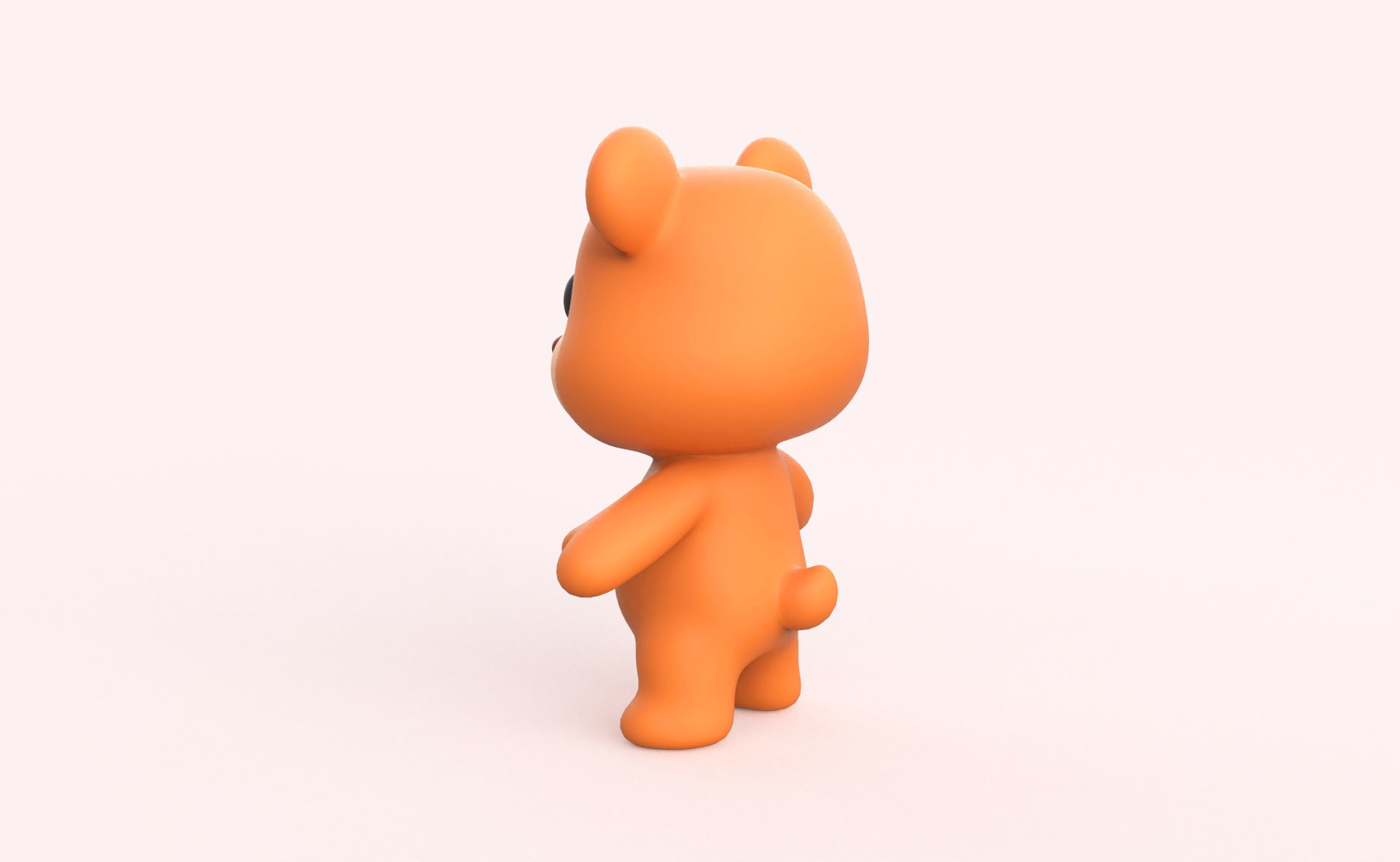 Little animal baby - Bear cute - Animated  Low-poly 3D model_10