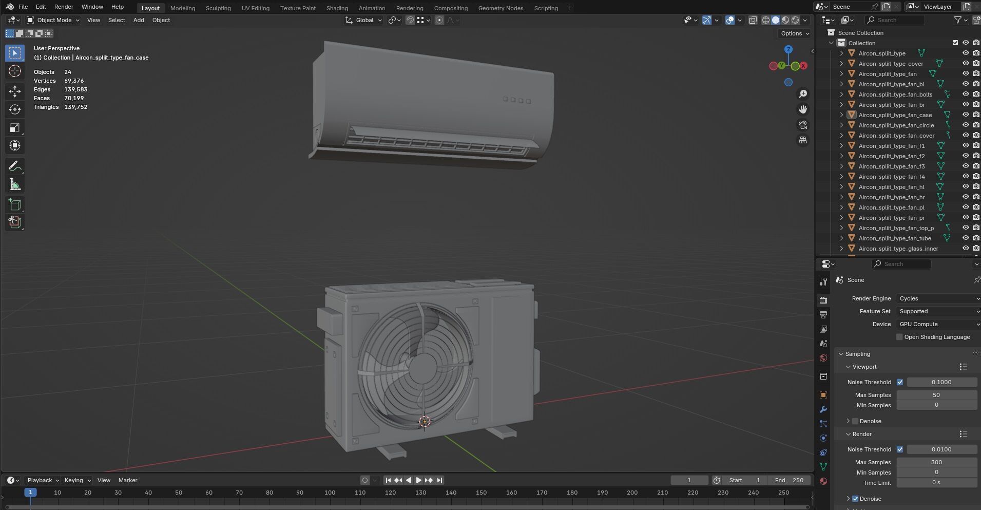 Aircon Split Type CG1 3D model_14