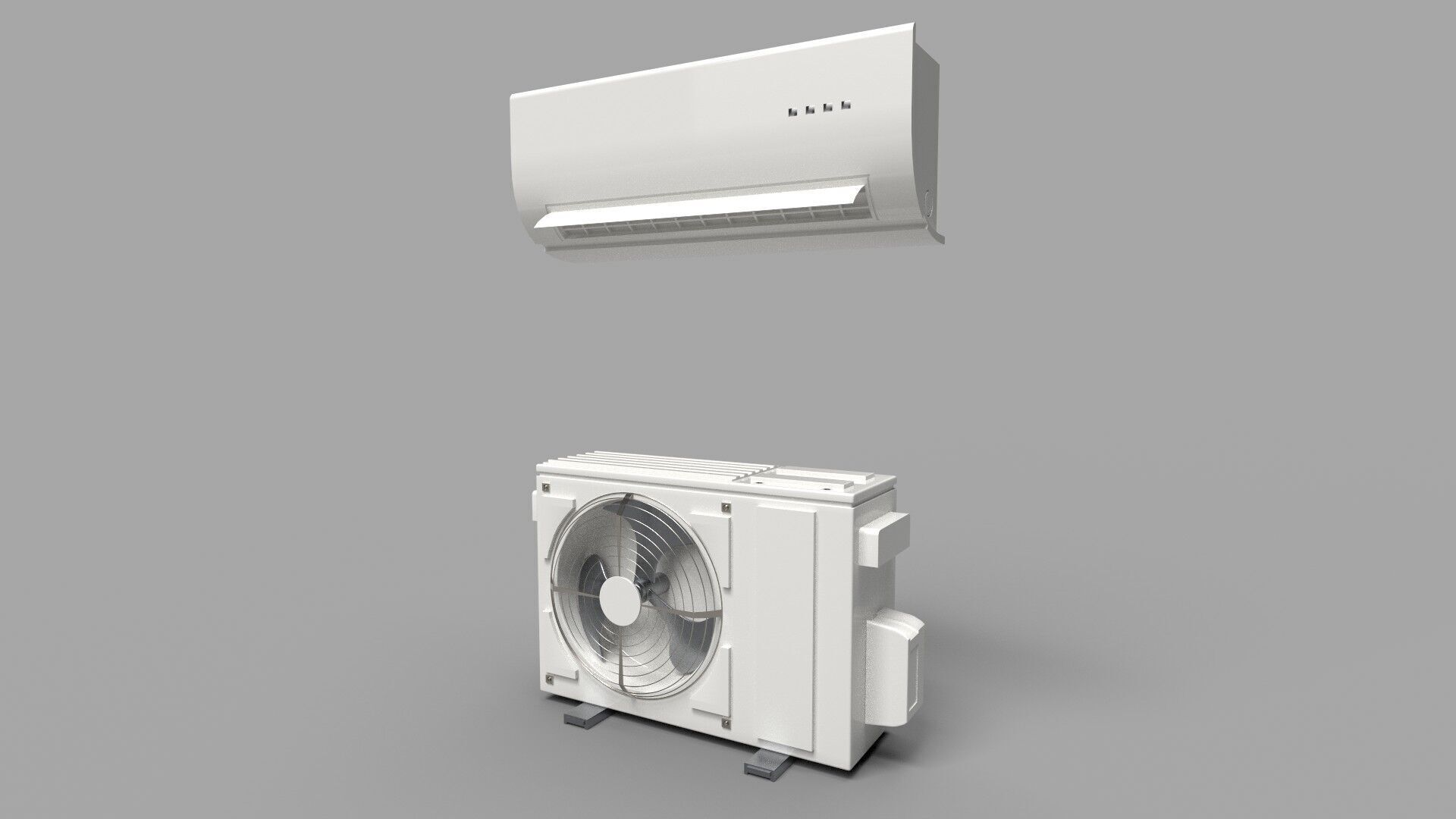 Aircon Split Type CG1 3D model_1