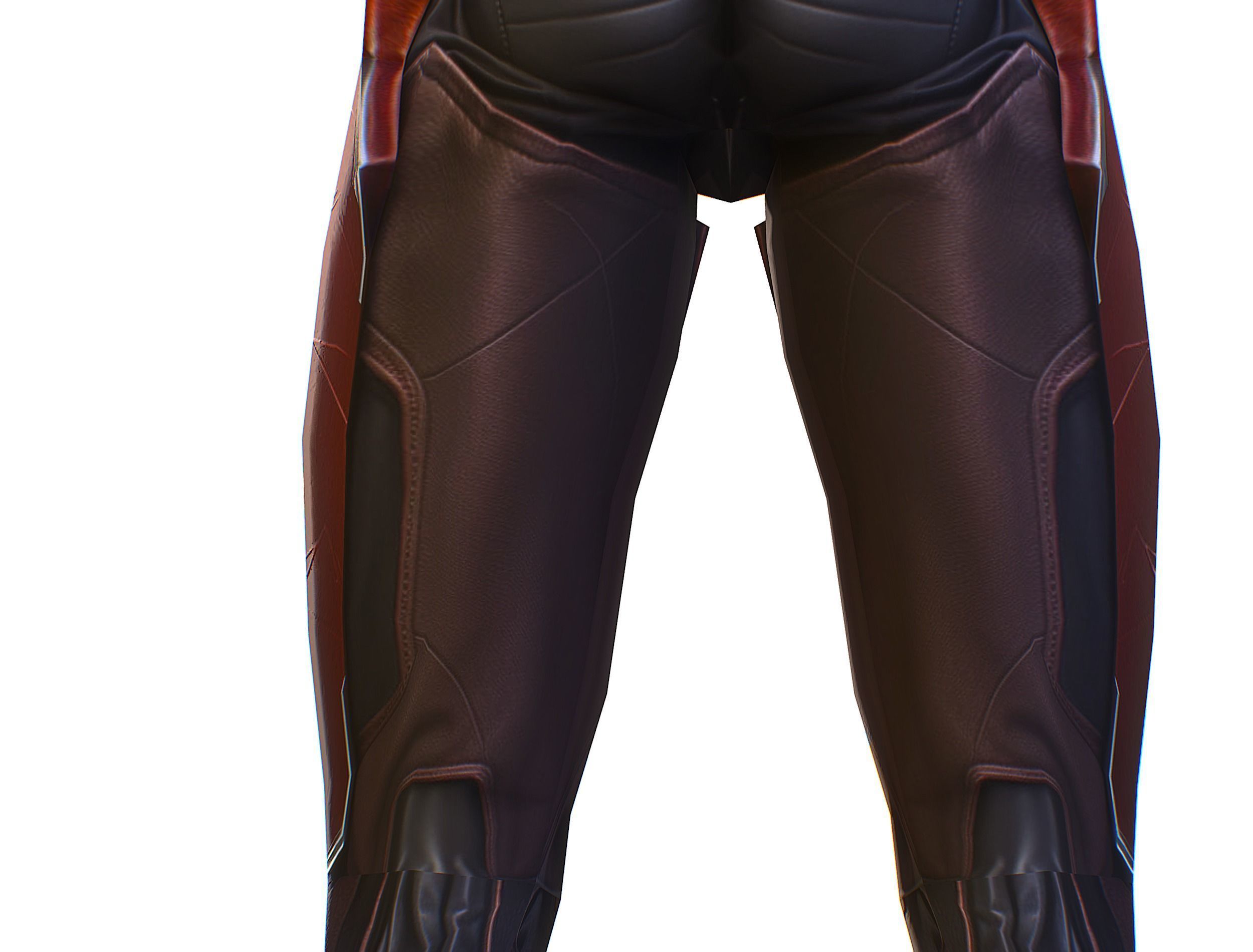 Cartoon Sci-Fi Cyborg Drone Heavy Machine Gunner Low-poly 3D model_33