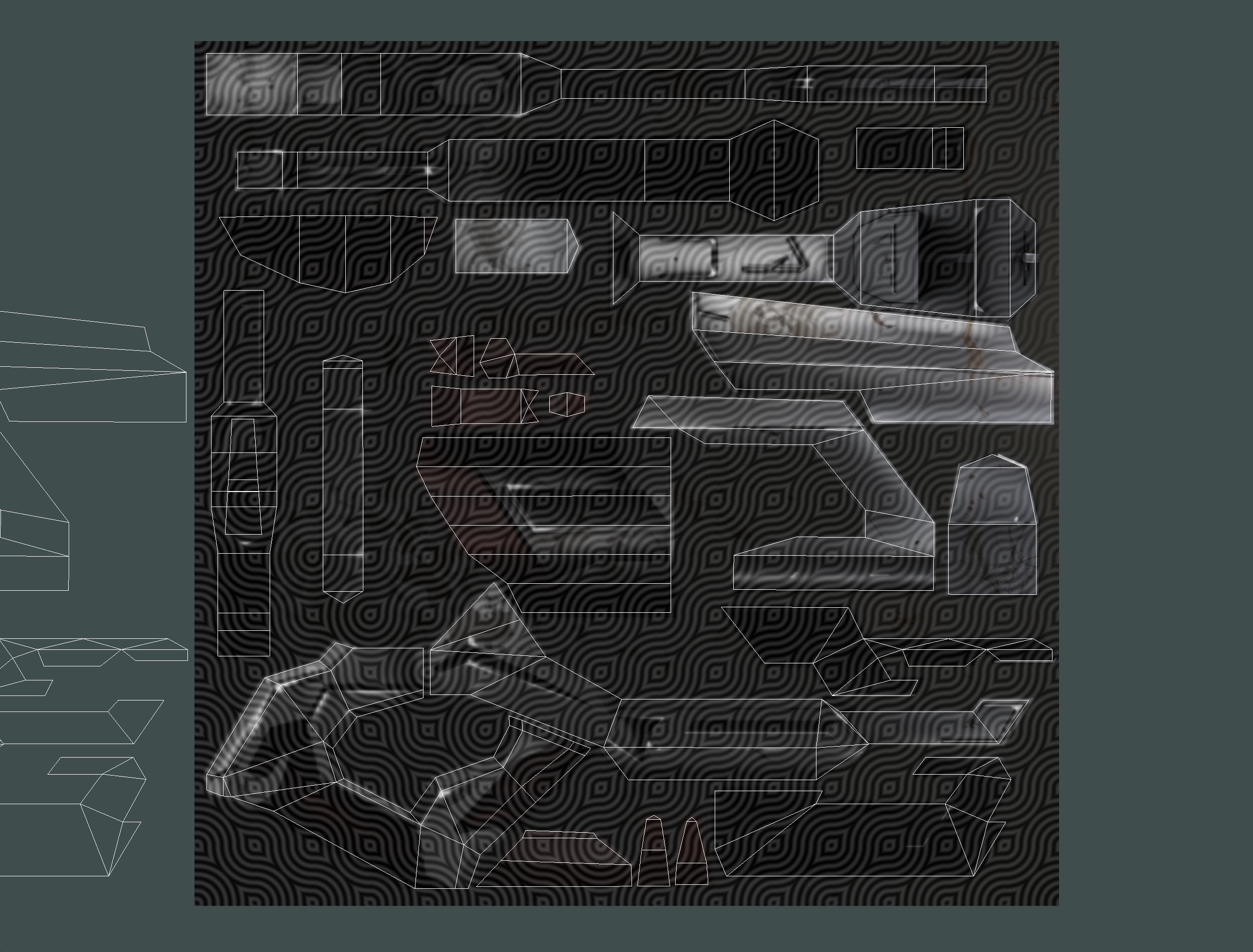 Cartoon Sci-Fi Cyborg Drone Heavy Machine Gunner Low-poly 3D model_88